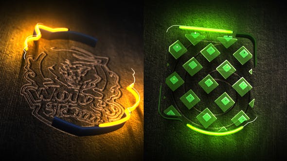 Neon Wood Logo Reveal - Videohive Download 25295736