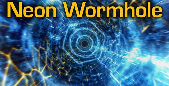 Neon Wormhole hi tech tunnel flythrough - Download Videohive 8126533