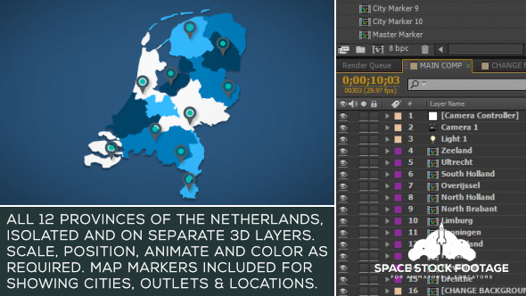 Netherlands Map Kit - Download Videohive 18067280