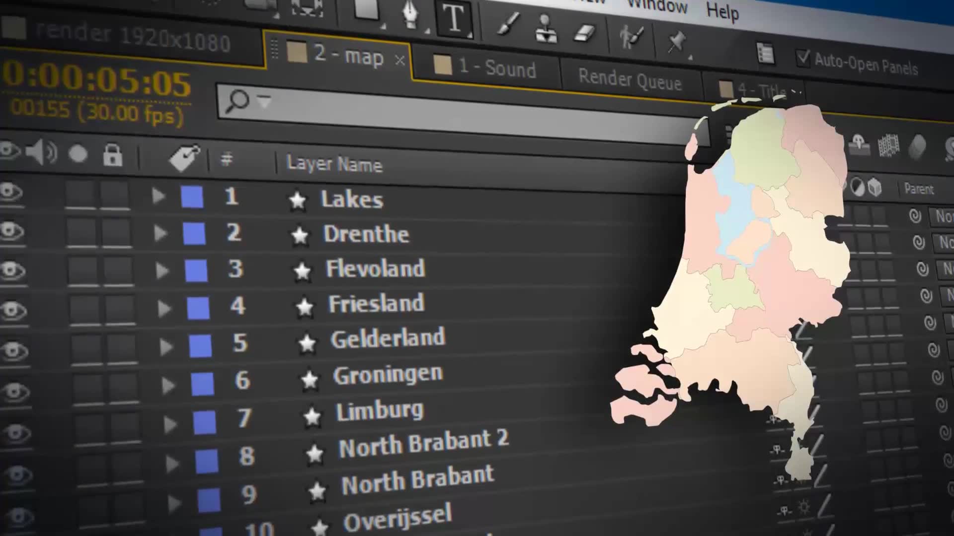 Netherlands Map Kit Kingdom of the Netherlands Map Videohive 24182673 After Effects Image 2