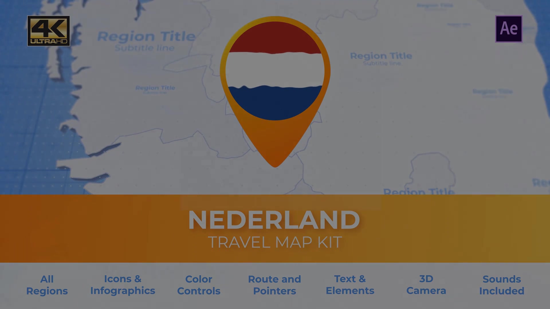Netherlands Map Kit Nederland Travel Map Videohive 29912612 After Effects Image 13