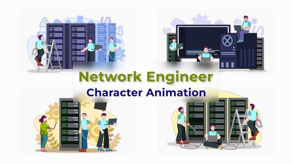 Network Engineer Explainer Animation Scene - Download Videohive 38195761