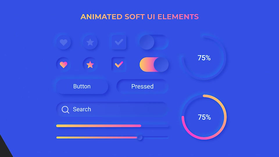 Neumorphism Preset + Soft UI Elements Videohive 27602648 After Effects Image 7