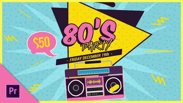 New 80s Mogrt Pack - Videohive Download 32236091
