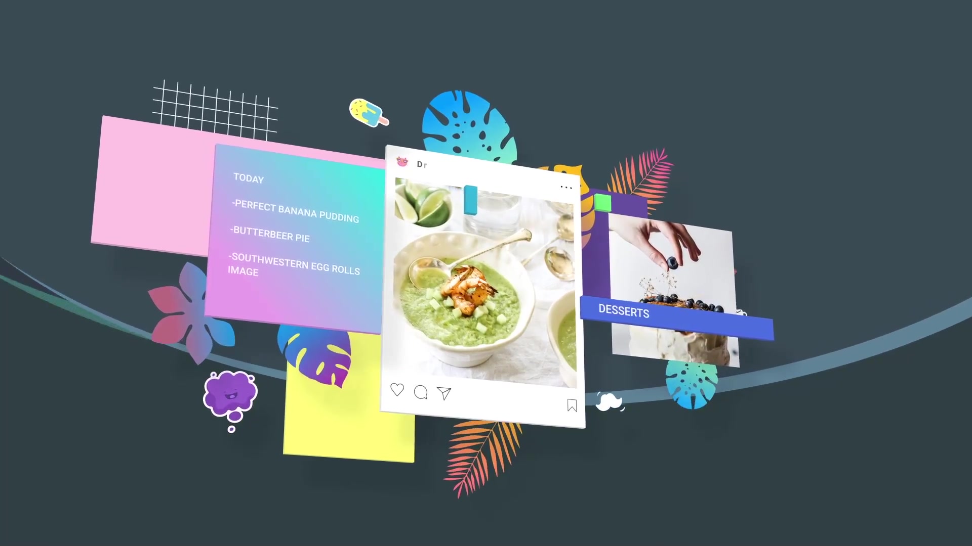 New Cafe Menu Promo/ Restaurant Video Wall/ Instafood/ Food Blog/ Kids Party/ Modern Display/ Bar Videohive 22989194 After Effects Image 7