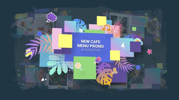 New Cafe Menu Promo/ Restaurant Video Wall/ Instafood/ Food Blog/ Kids Party/ Modern Display/ Bar - Download Videohive 22989194