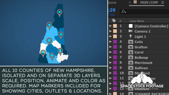 New Hampshire Map Kit - Download Videohive 20822489