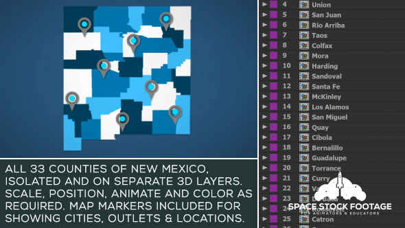 New Mexico Map Kit - Download Videohive 20797693