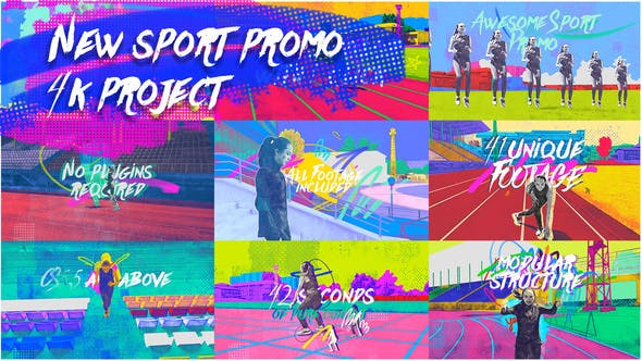 New Sport Promo 4K/ Grange Run Motivation/ Active Training/ Marker Oil Paint Dynamic Workout/ TV ID - Download Videohive 24458750