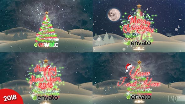 New Year Christmas 2018 - Videohive Download 9486843