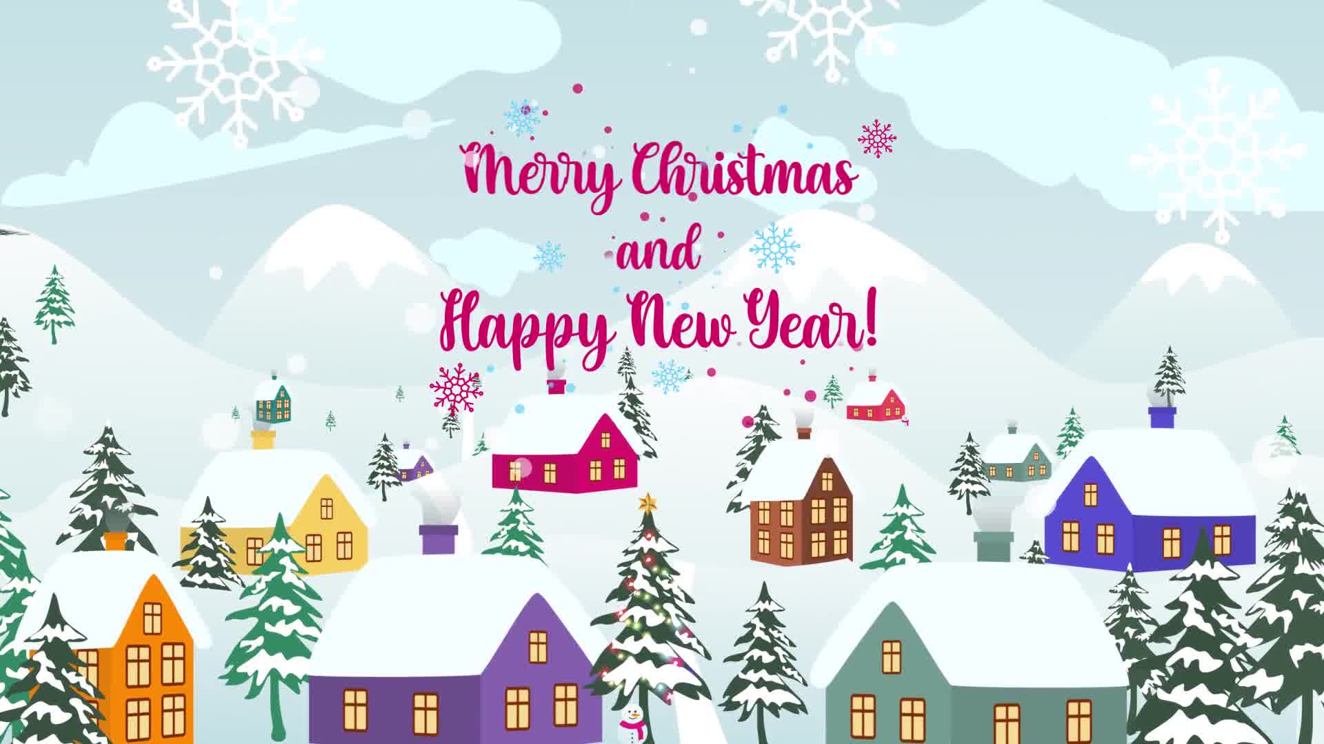 New Year Christmas Village Postcard Videohive 35321676 After Effects Image 10