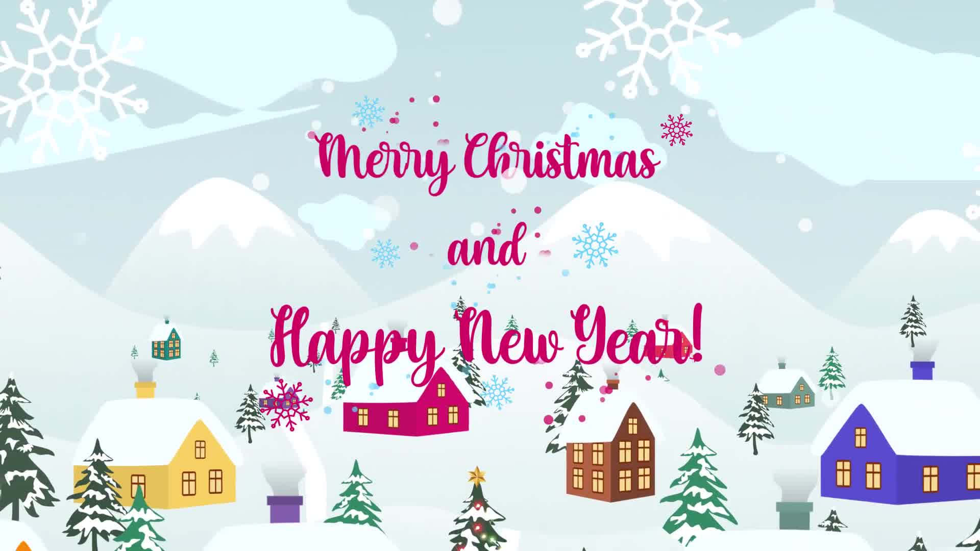 New Year Christmas Village Postcard Videohive 35321676 After Effects Image 9