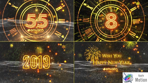New Year Countdown 2019 Apple Motion - Videohive 22919323 Download