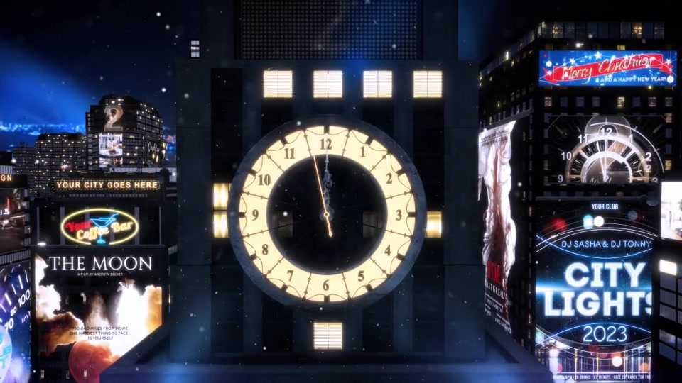 New Year Countdown Clock 2023 The City Videohive 13907929 After Effects Image 7