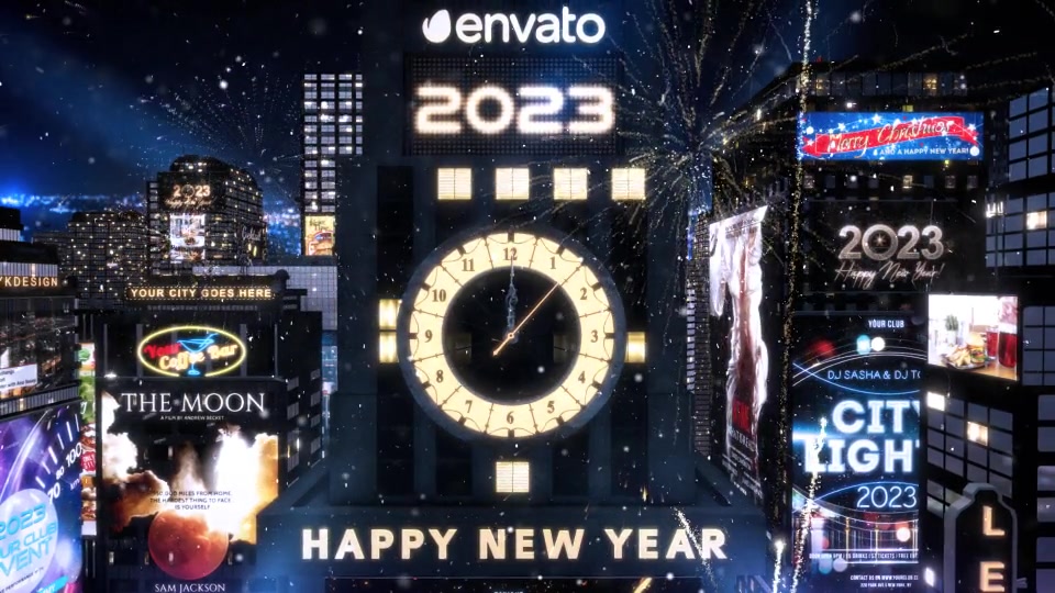 New Year Countdown Clock 2023 The City Videohive 13907929 After Effects Image 8