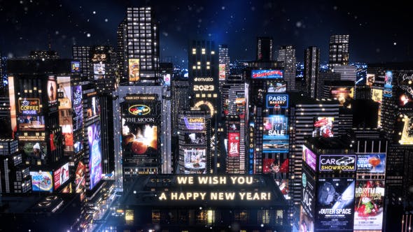 New Year Countdown Clock 2023 The City - Videohive 13907929 Download