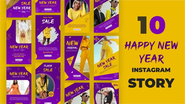 New Year Fashion Sale Instagram Story Pack - 34853881 Videohive Download