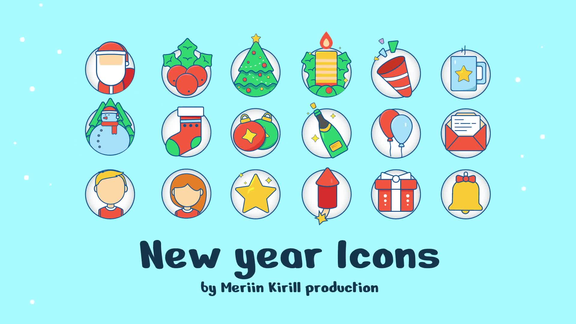 New Year Icons Videohive 29575469 After Effects Image 1