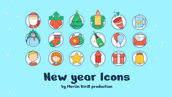 New Year Icons - Videohive Download 29575469