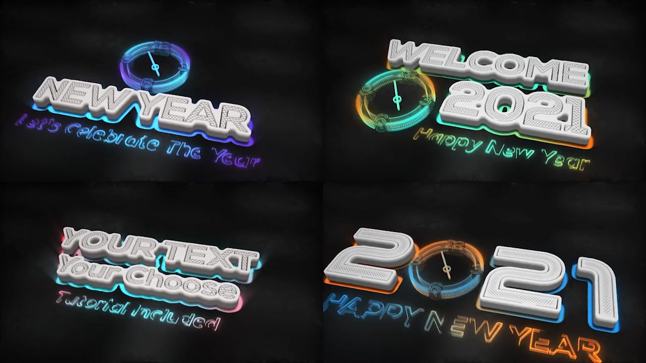 New Year Wish & Texts With Logo Videohive 29892077 After Effects Image 8