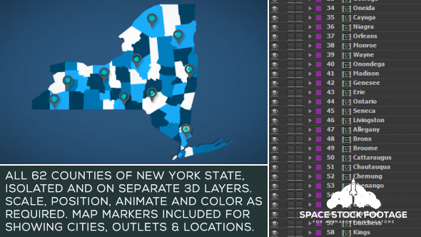 New York Map Kit - Download Videohive 18004253