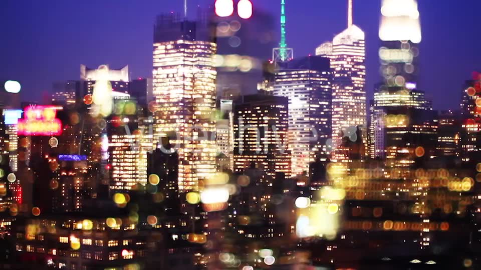 New York Skyline Manhattan Night  Videohive 9171608 Stock Footage Image 2