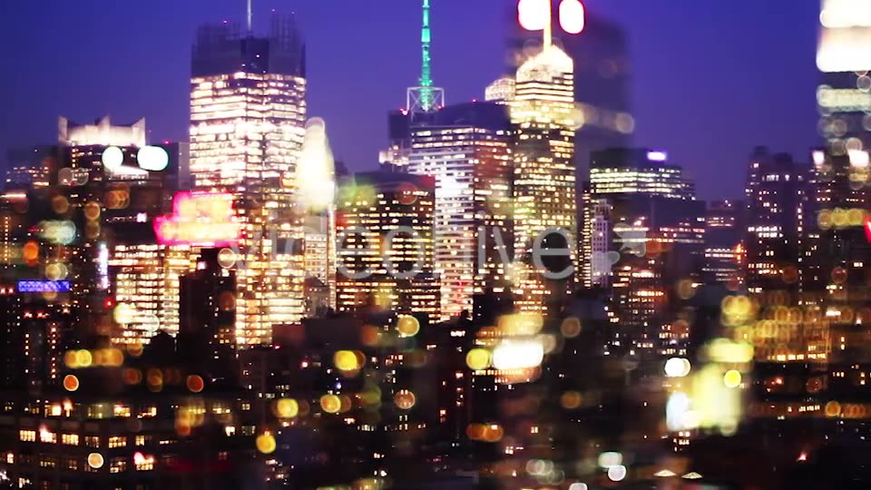 New York Skyline Manhattan Night  Videohive 9171608 Stock Footage Image 3