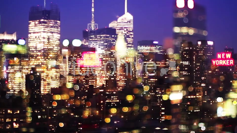 New York Skyline Manhattan Night  Videohive 9171608 Stock Footage Image 4