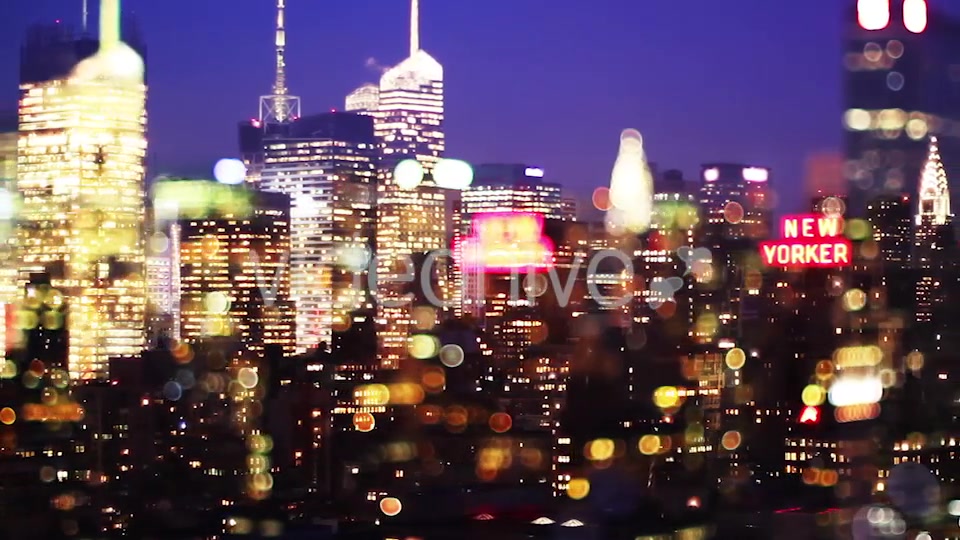 New York Skyline Manhattan Night  Videohive 9171608 Stock Footage Image 5