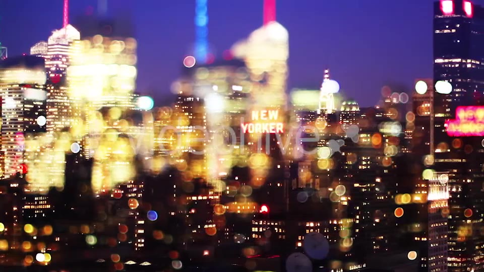 New York Skyline Manhattan Night  Videohive 9171608 Stock Footage Image 8