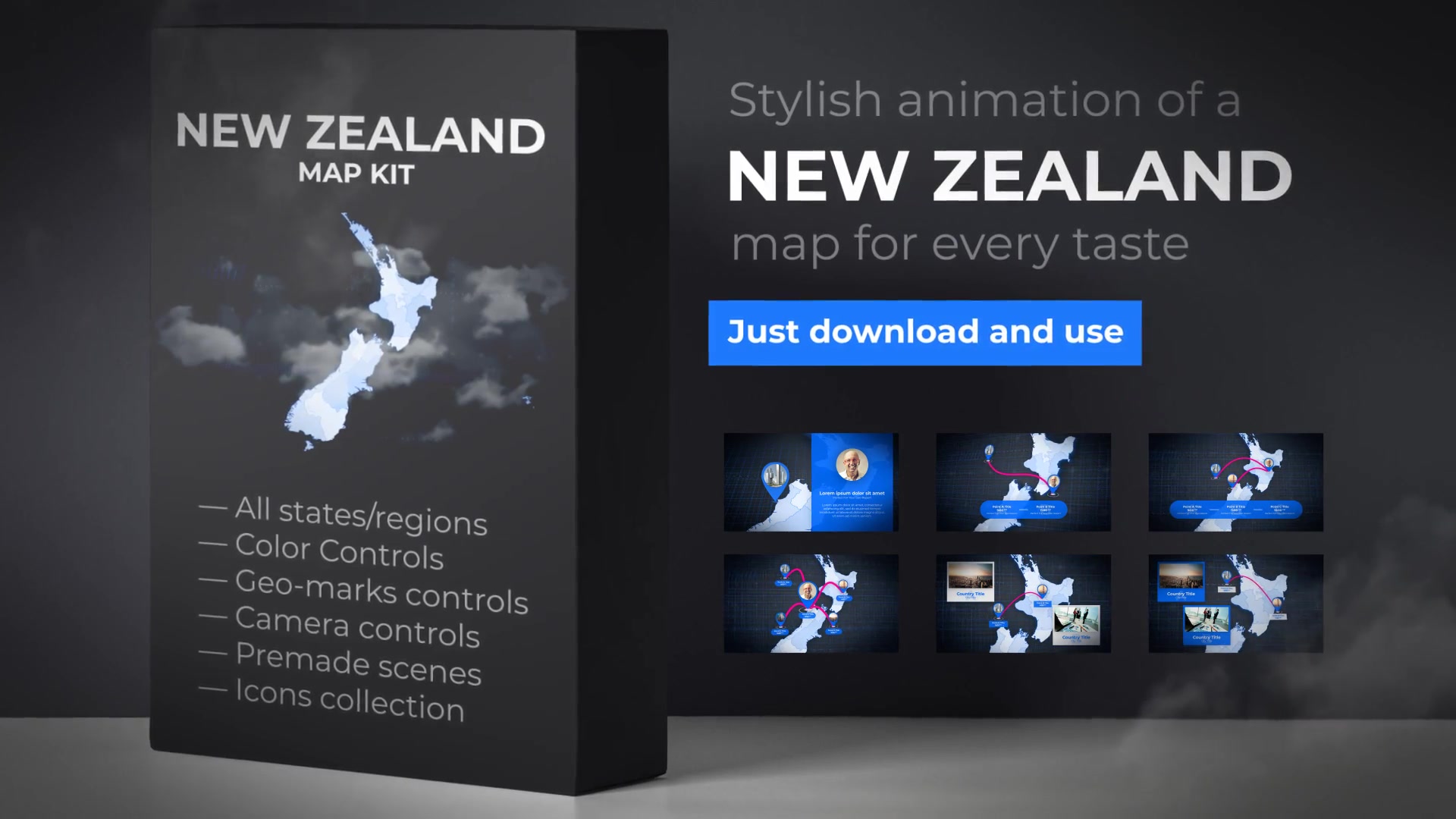 New Zealand Map Aotearoa NZ New Zealand Map Kit Videohive 24192708 After Effects Image 11