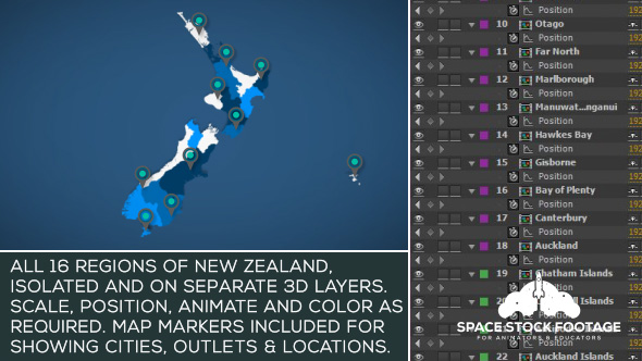 New Zealand Map Kit - Download Videohive 18351216