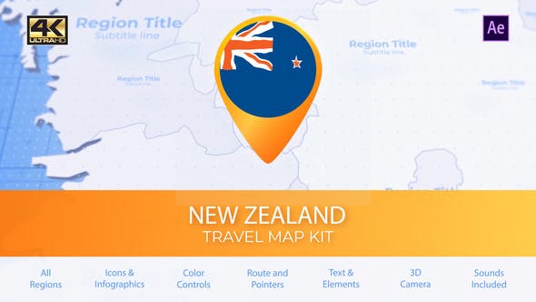 New Zealand Map New Zealand Travel Map - 29936255 Videohive Download