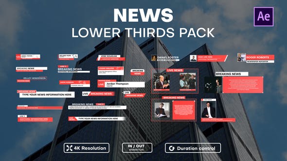 News Lower Thirds Pack - 27320293 Download Videohive