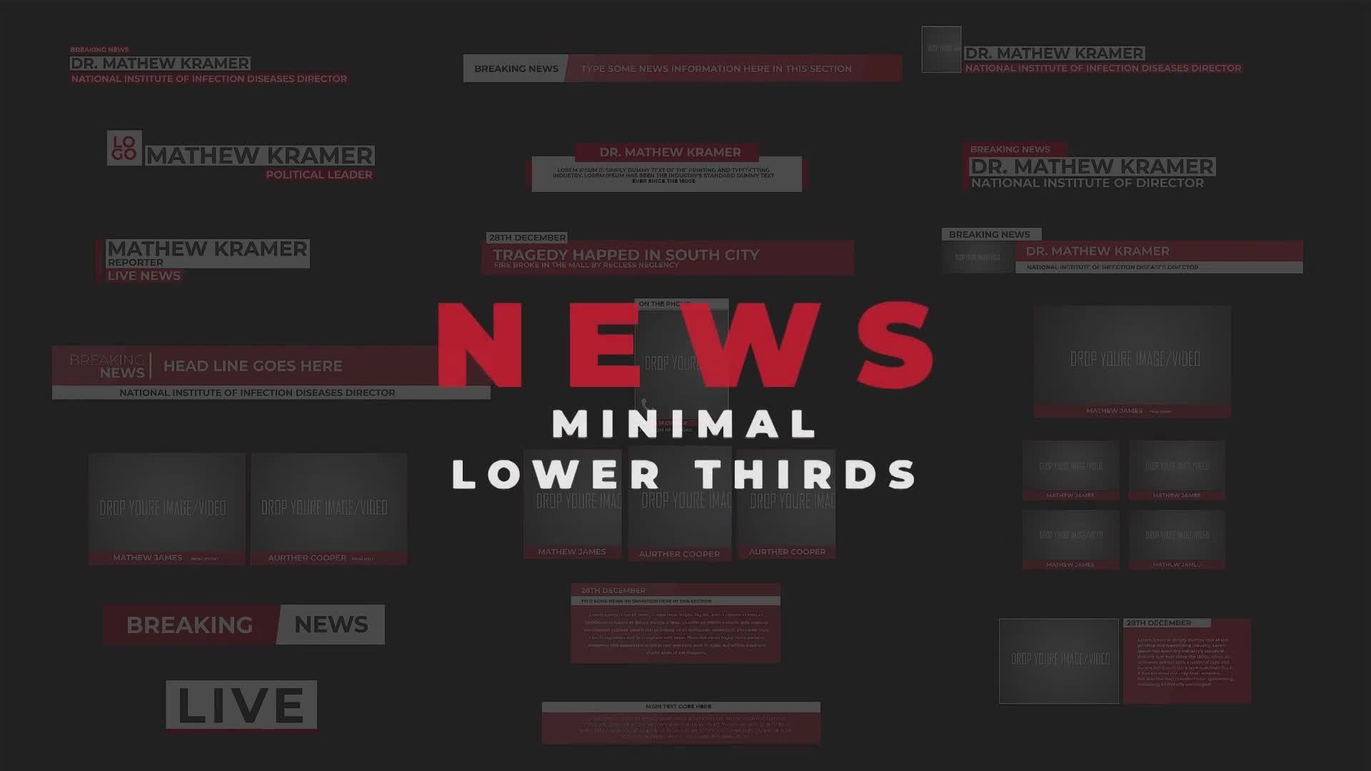News Minimal Lower Thirds Videohive 26421958 Apple Motion Image 1