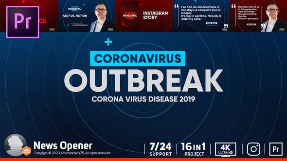 News Opener Corona Virus - Videohive 34294608 Download