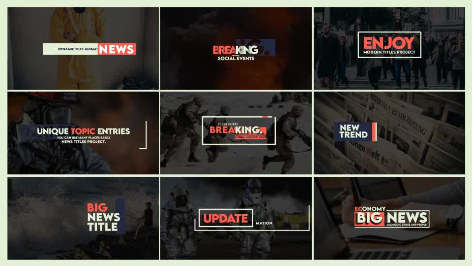News Text Titles Version 0.1 Videohive 27552200 After Effects Image 1
