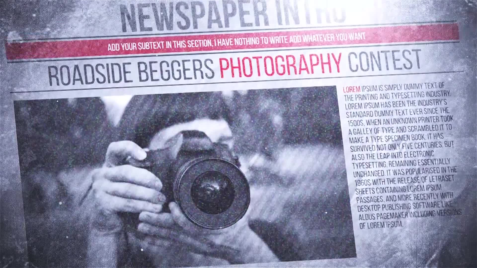 Newspaper Freeze Promo Videohive 24687239 After Effects Image 1