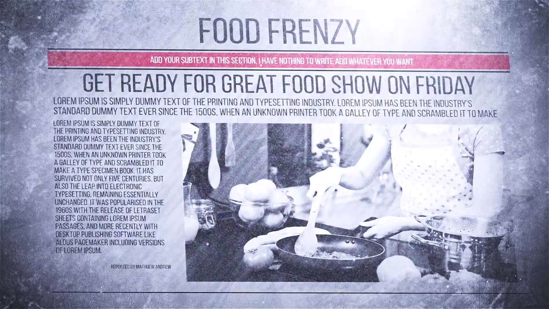 Newspaper Freeze Promo Videohive 24687239 After Effects Image 7
