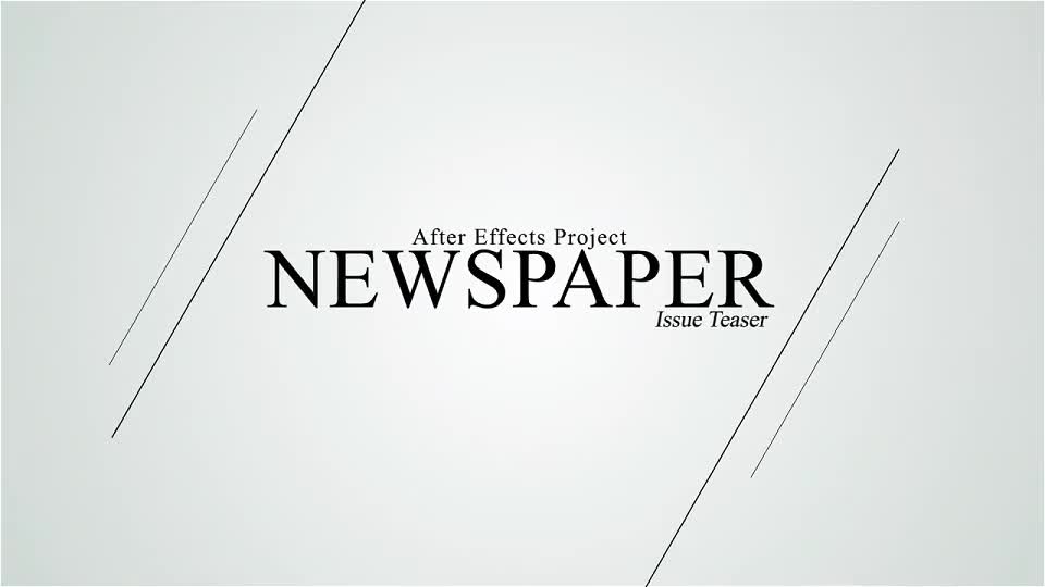 Newspaper Issue Teaser - Download Videohive 15092634