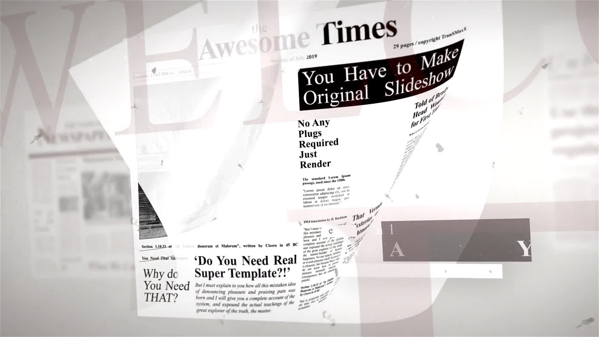 Newspaper Narrative Slideshow Videohive 23753814 After Effects Image 1