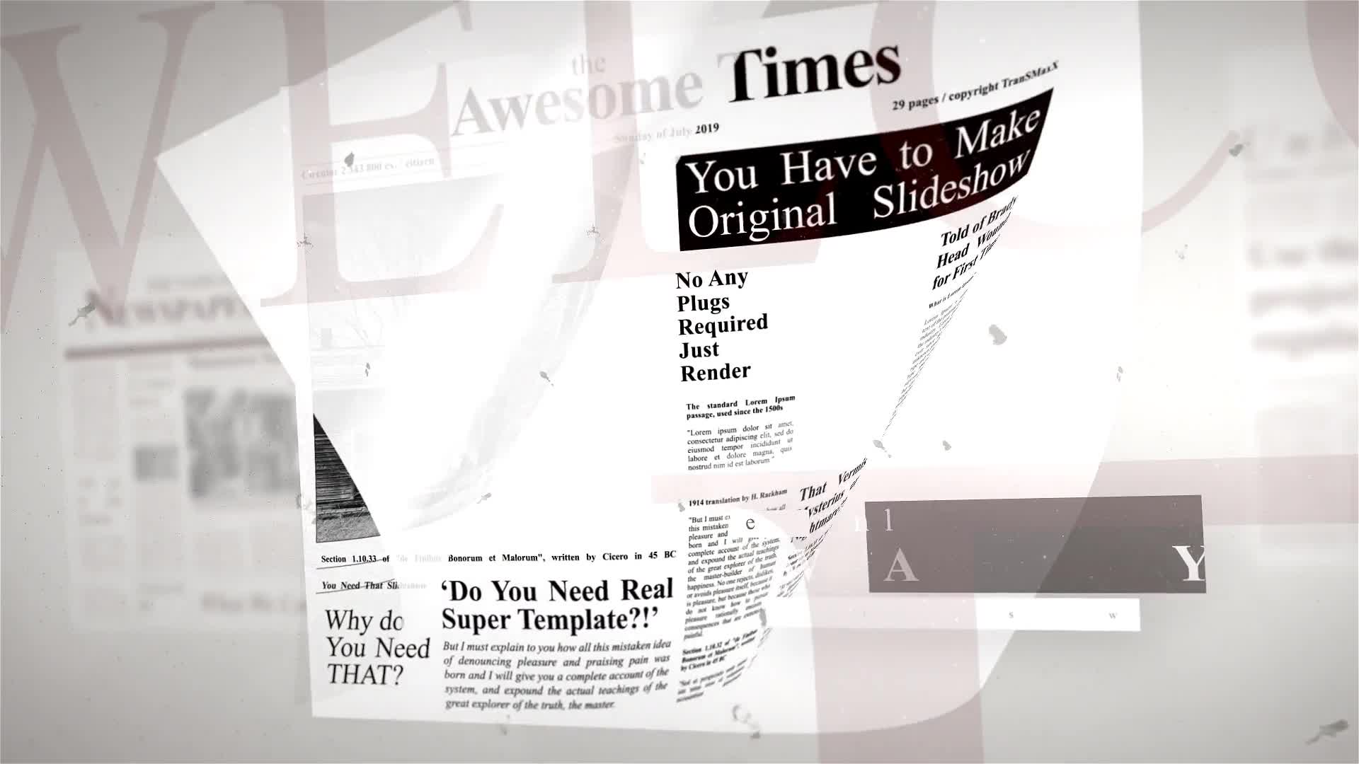 newspaper slideshow after effects template free download