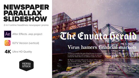 Newspaper Parallax Slideshow Promo - Download Videohive 25869588