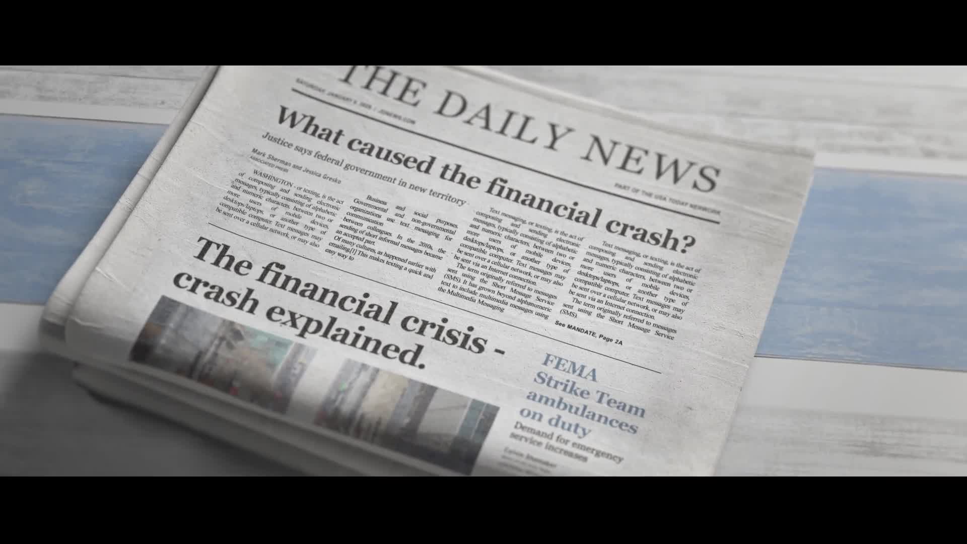 Newspaper Photorealistic Videohive 40657875 After Effects Image 1