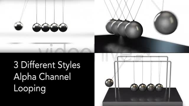 Newtons Cradle Pendulum Balls Series Of 3 Loop - Download Videohive 4441951