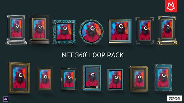 NFT 360 Rotation Loop Pack - 37358362 Videohive Download