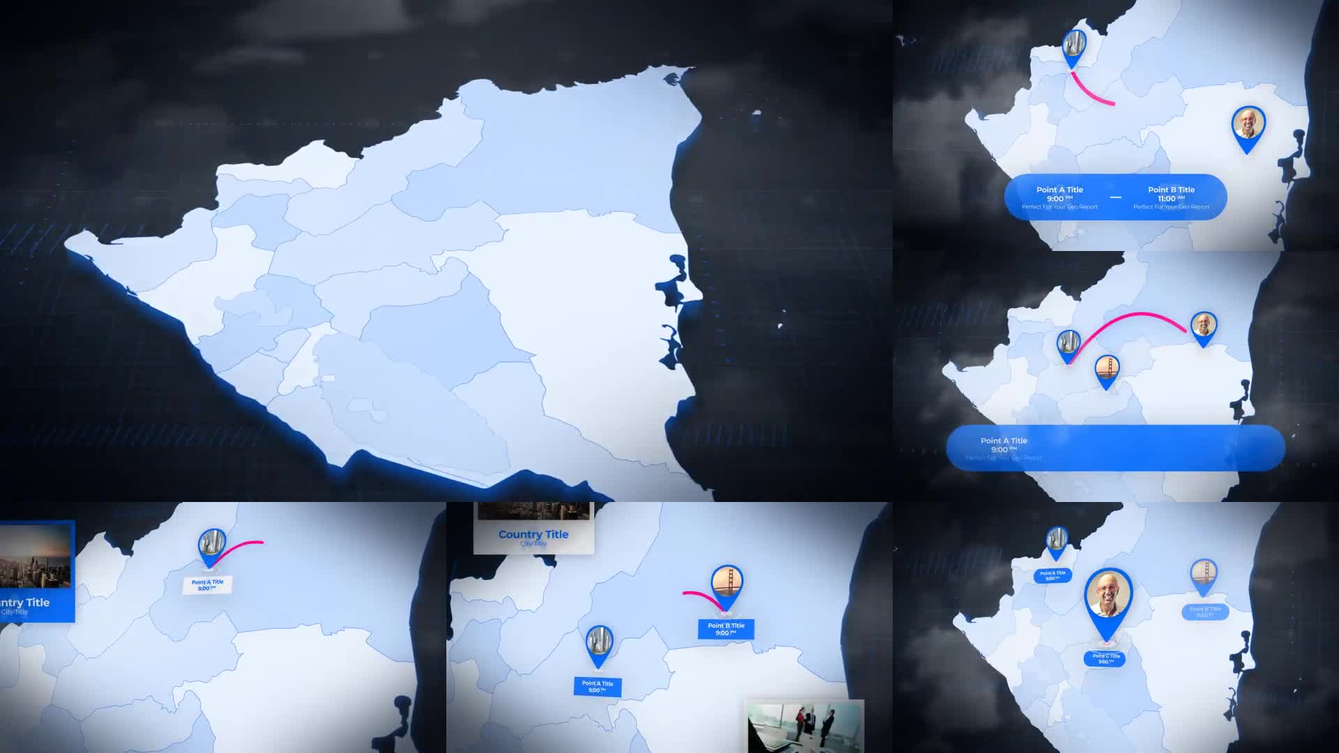 Nicaragua Animated Map Republic of Nicaragua Map Kit Videohive 24303566 After Effects Image 1