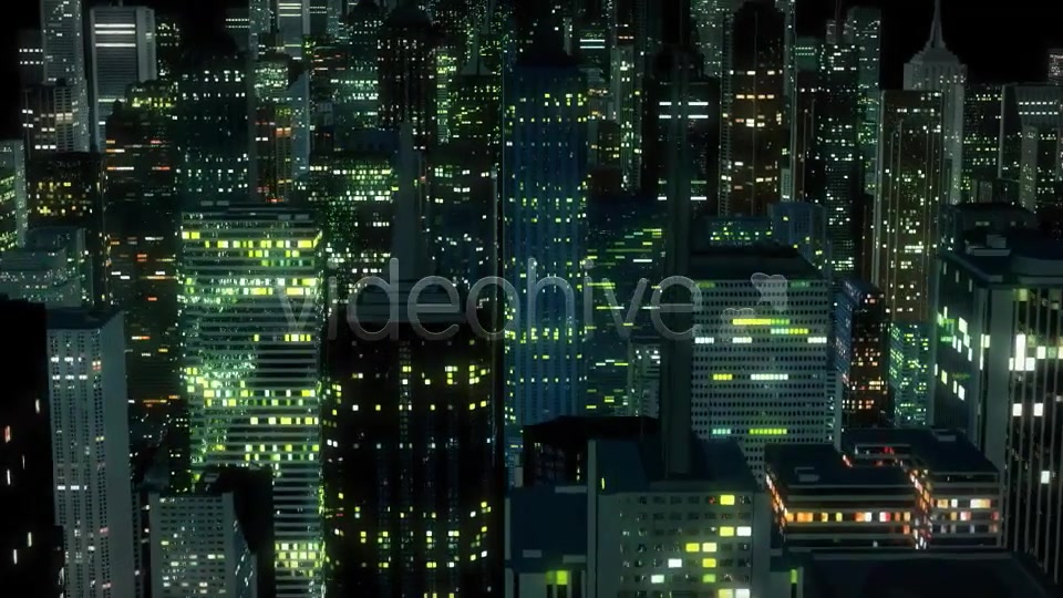 Night City Flight Seamless Motion Background Videohive 9818039 Motion Graphics Image 4