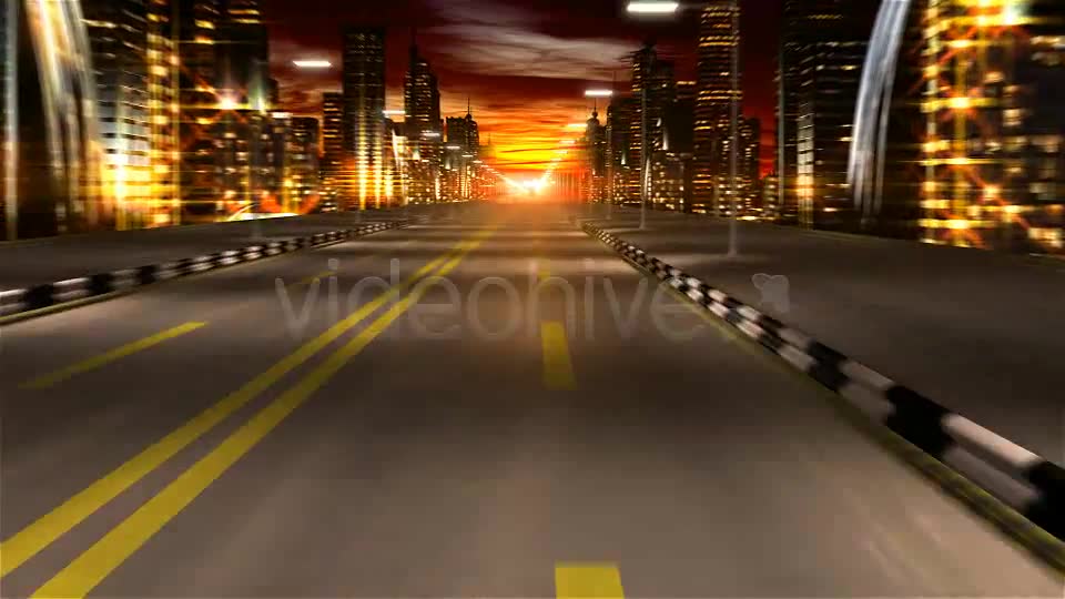Night City Road Videohive 1331600 Motion Graphics Image 2