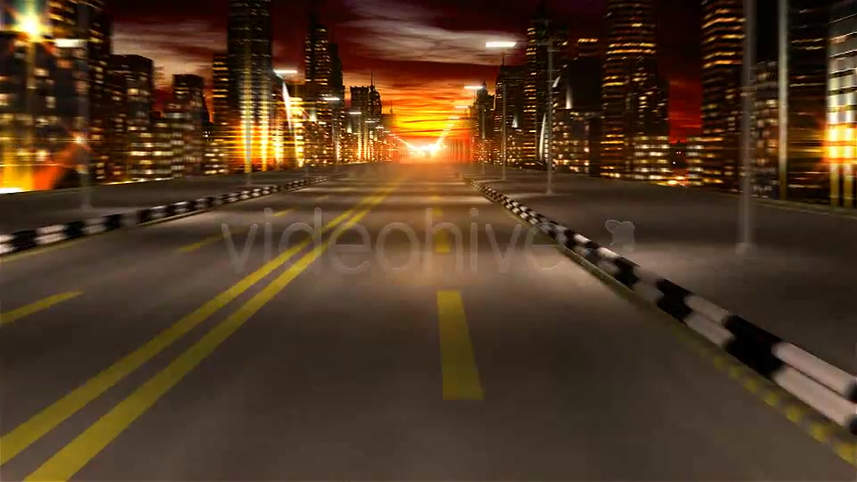 Night City Road Videohive 1331600 Motion Graphics Image 3